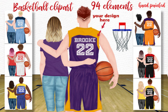 Basketball Player Clipart Jerseys PNG: Dynamic Design Assets