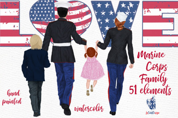 Clipart Military Couples: Hand-Painted Watercolor Designs