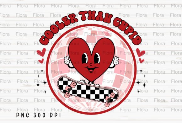 Cooler Than Cupid Retro Valentine PNG: Vintage Charm for Modern Designs