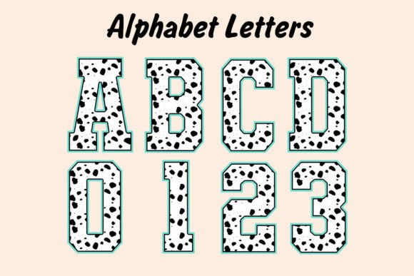 Cow Neon Checkered Alphabet Set PNG: A Bold Design Asset