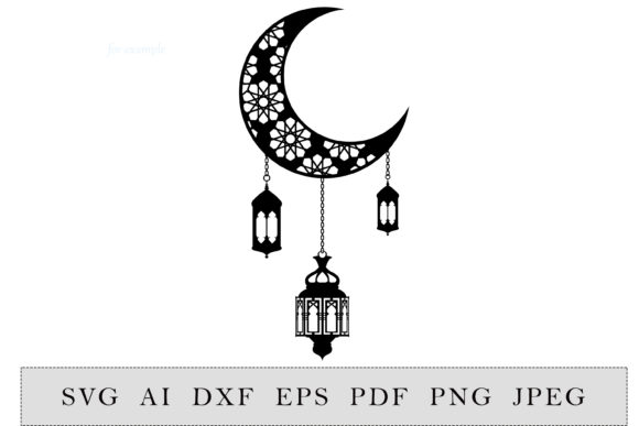 Crescent with Lantern Decoration: Illuminating Your Designs