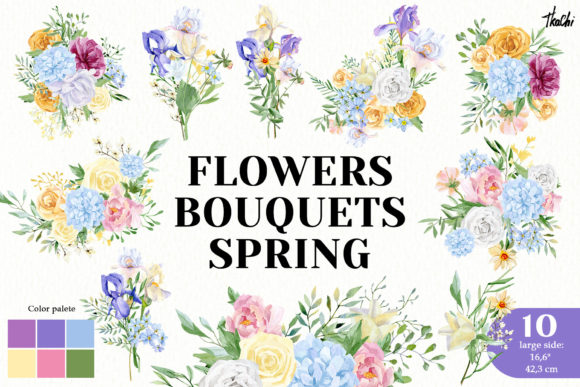 Elevate Your Brand with Watercolor Rose Peonies Bouquet Clipart