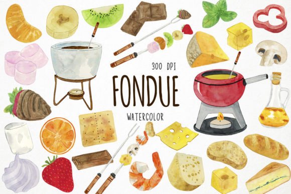 Exploring the Charm of Watercolor Fondue Clipart
