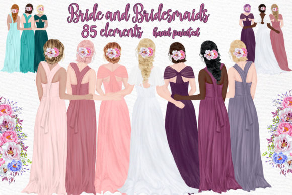 Hand-Painted Charm: A Designer's Look at Bridal Clipart