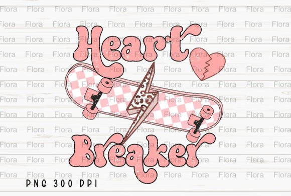 Heartbreaker Skateboard Valentines PNG: Bold Graphics for Creators