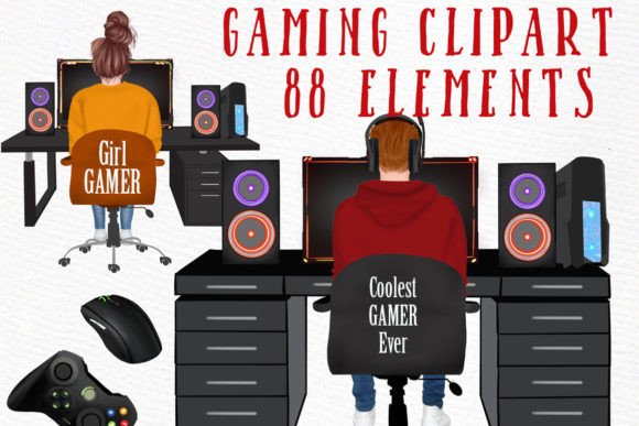 Level Up Your Designs with This Gaming Clipart Set