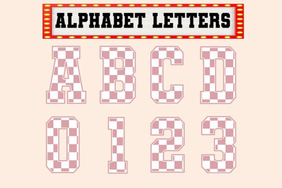 Pink Checkered Png Easter Alphabet Set: Design Guide