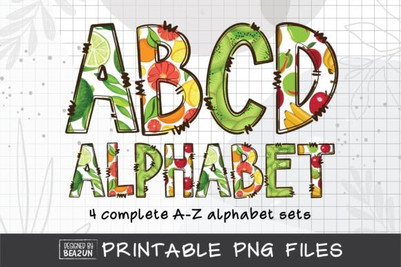Tropical Fruit Alphabet: A Burst of Colorful Creativity