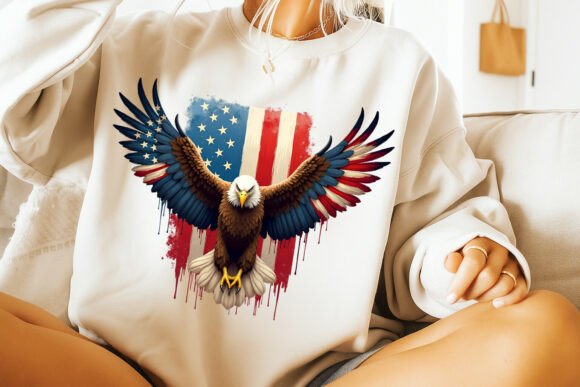 Unleash Patriotic Spirit: Eagle Flag America 4th of July PNG